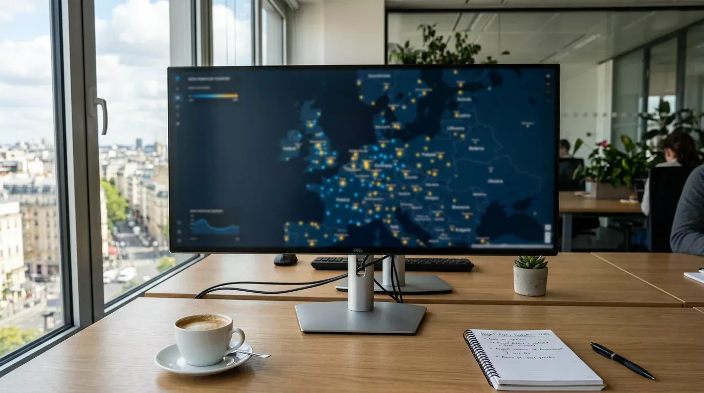 Mapa de Europa con indicadores del mercado de iGaming y su relación con Bizum